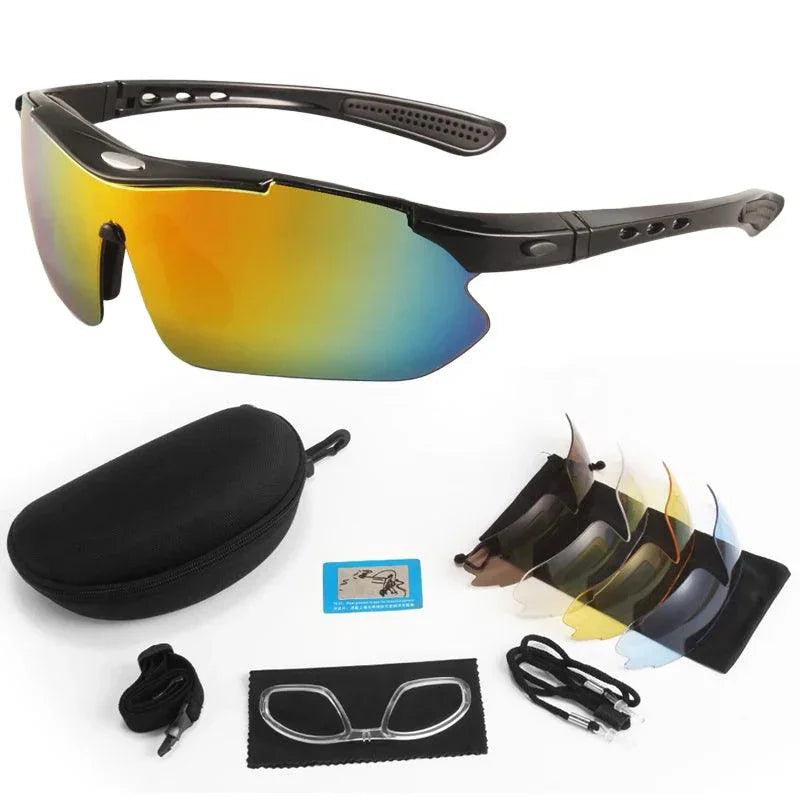 Óculos Táticos Polarizados com 5 Lentes Intercambiáveis