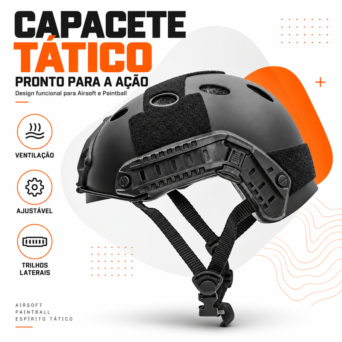 Capacete Tático Modelo Fast
