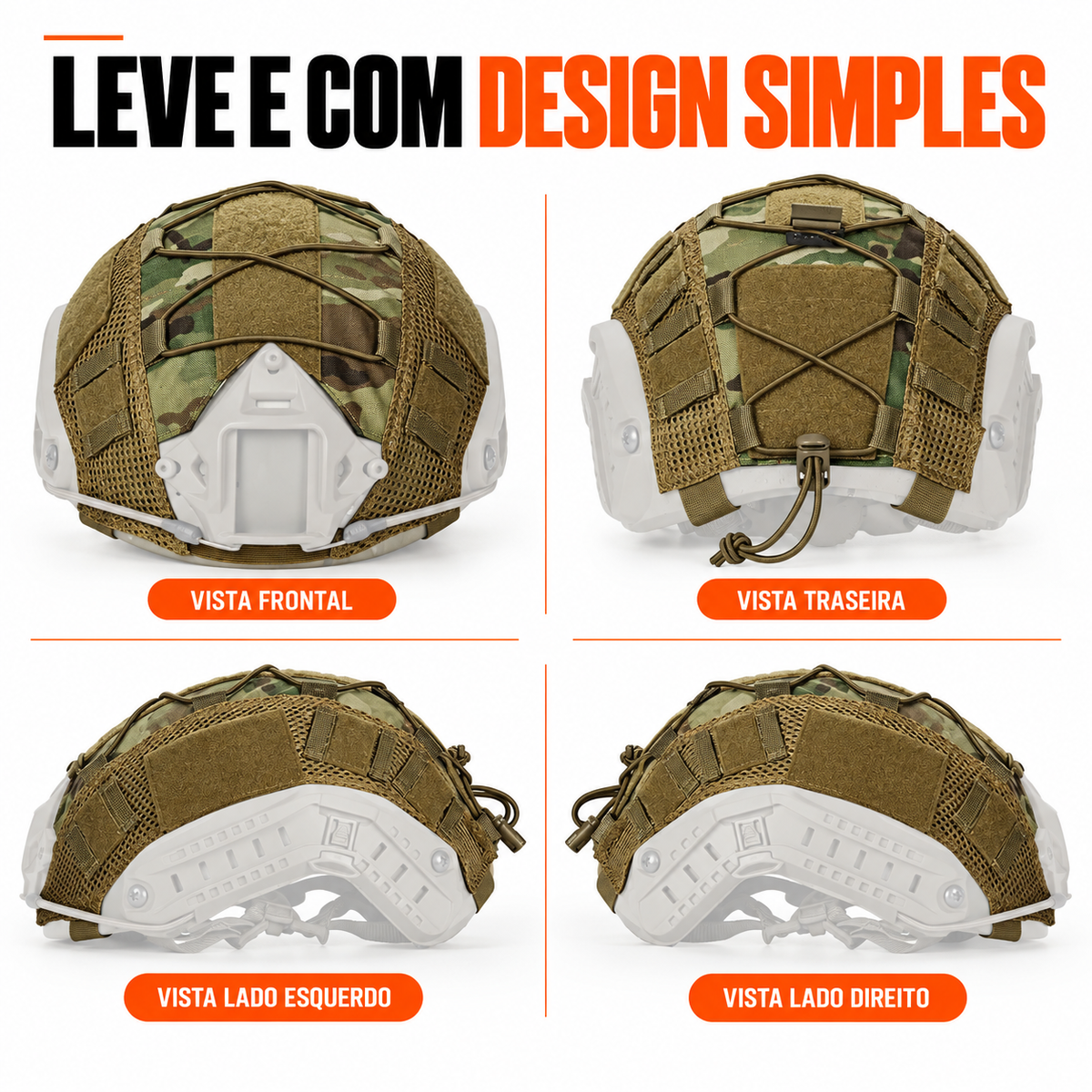 Capa Elástica Camuflada para Capacete Tático