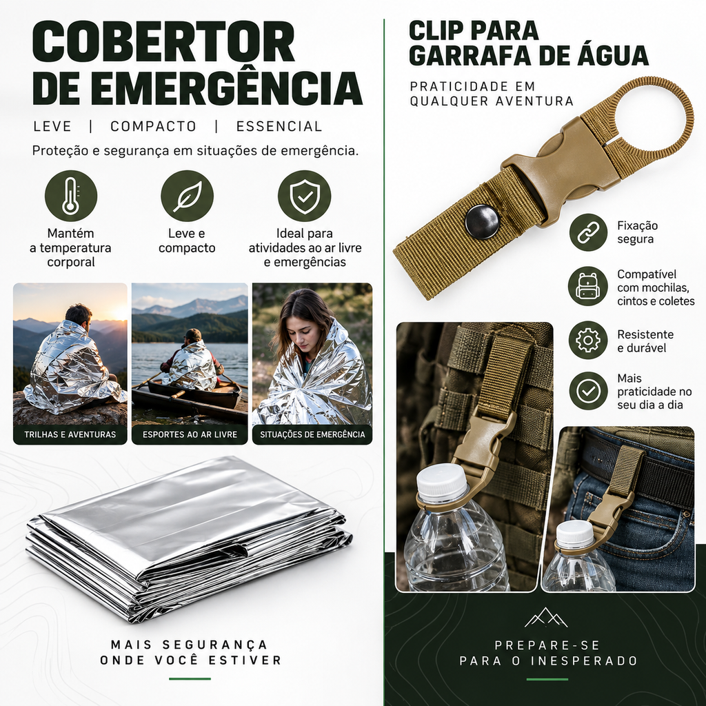 Kit de Sobrevivência Multiuso 12 em 1