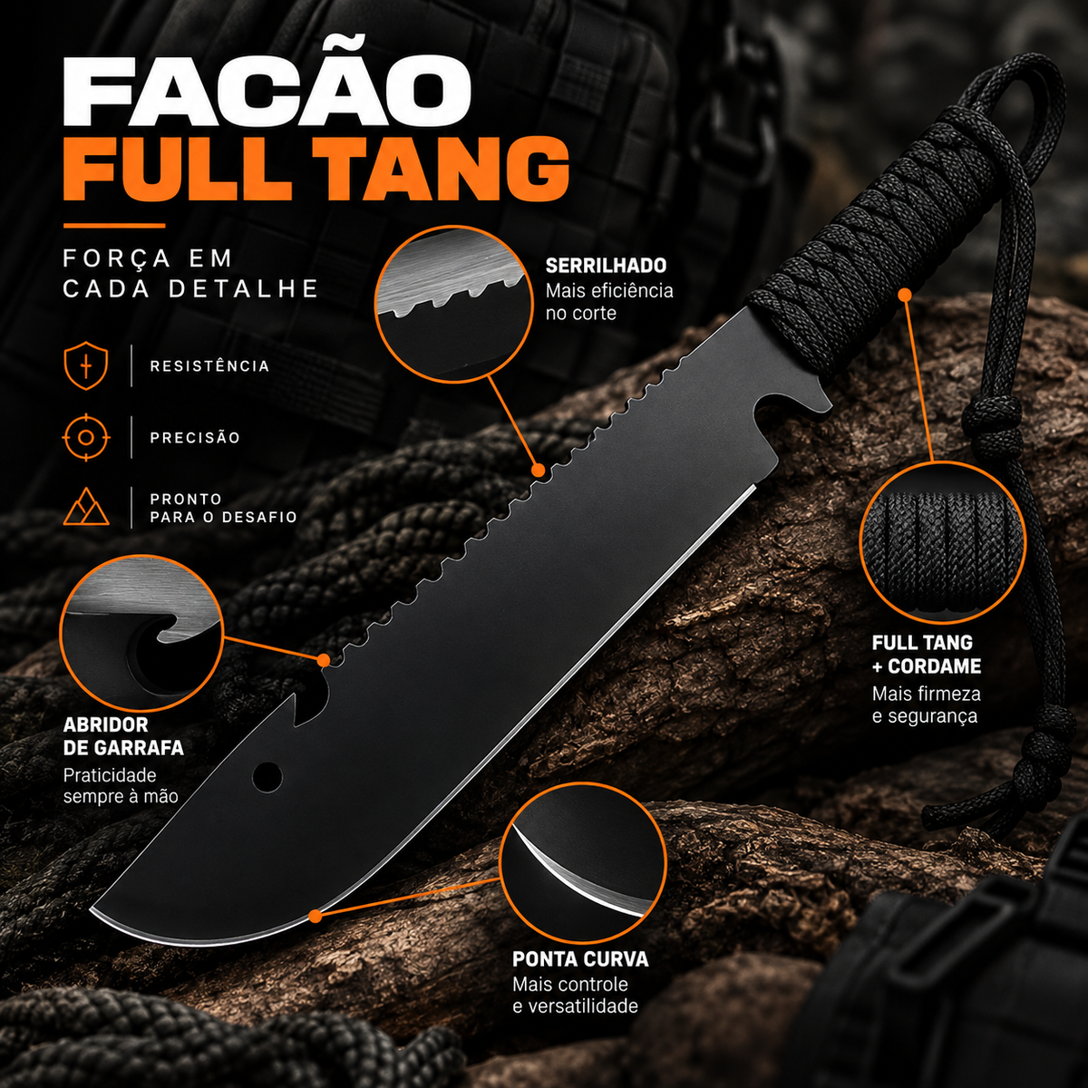 Facão Full Tang Mateiro