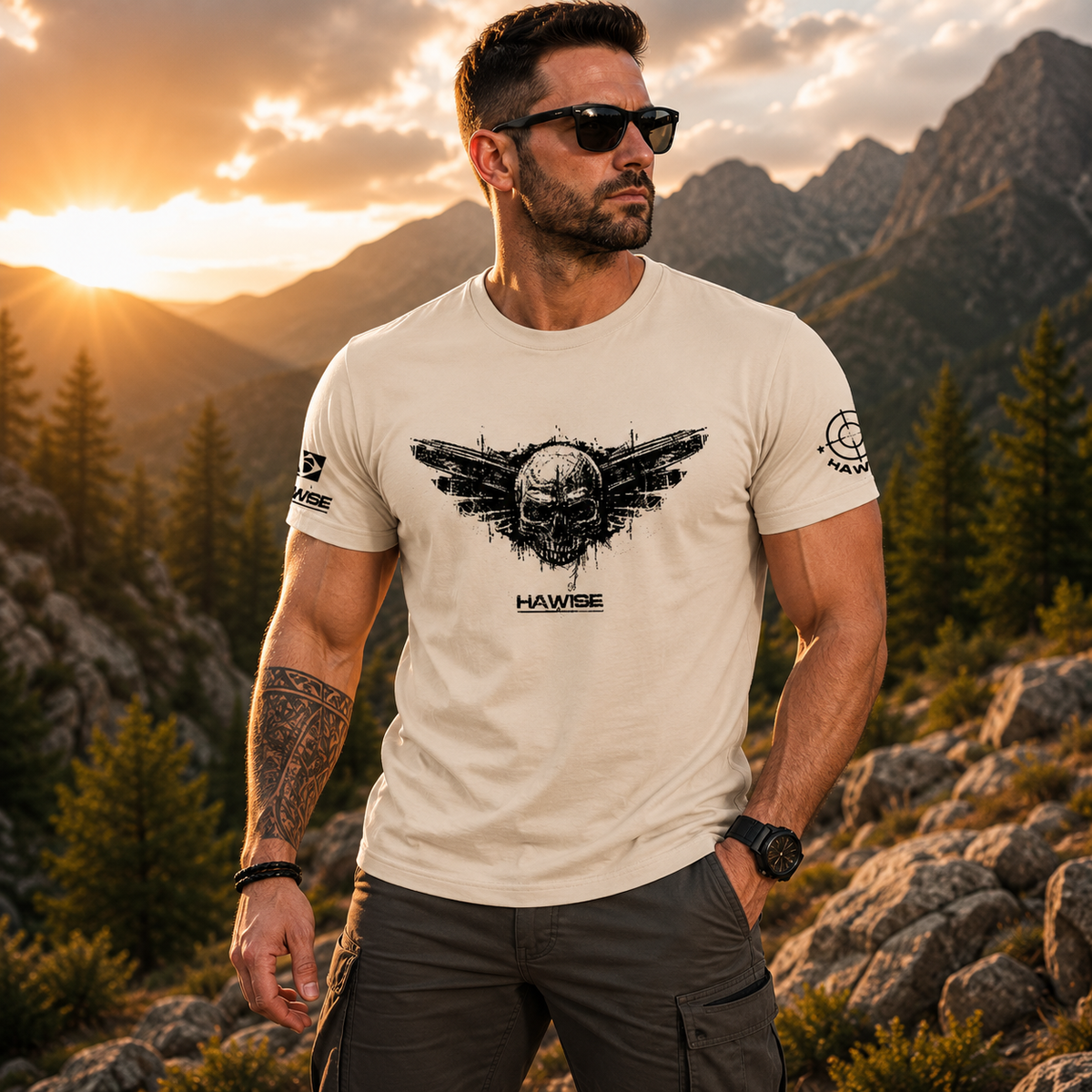 Camiseta Premium Caveira Negra