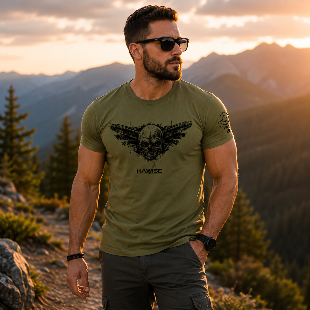 Camiseta Premium Caveira Negra