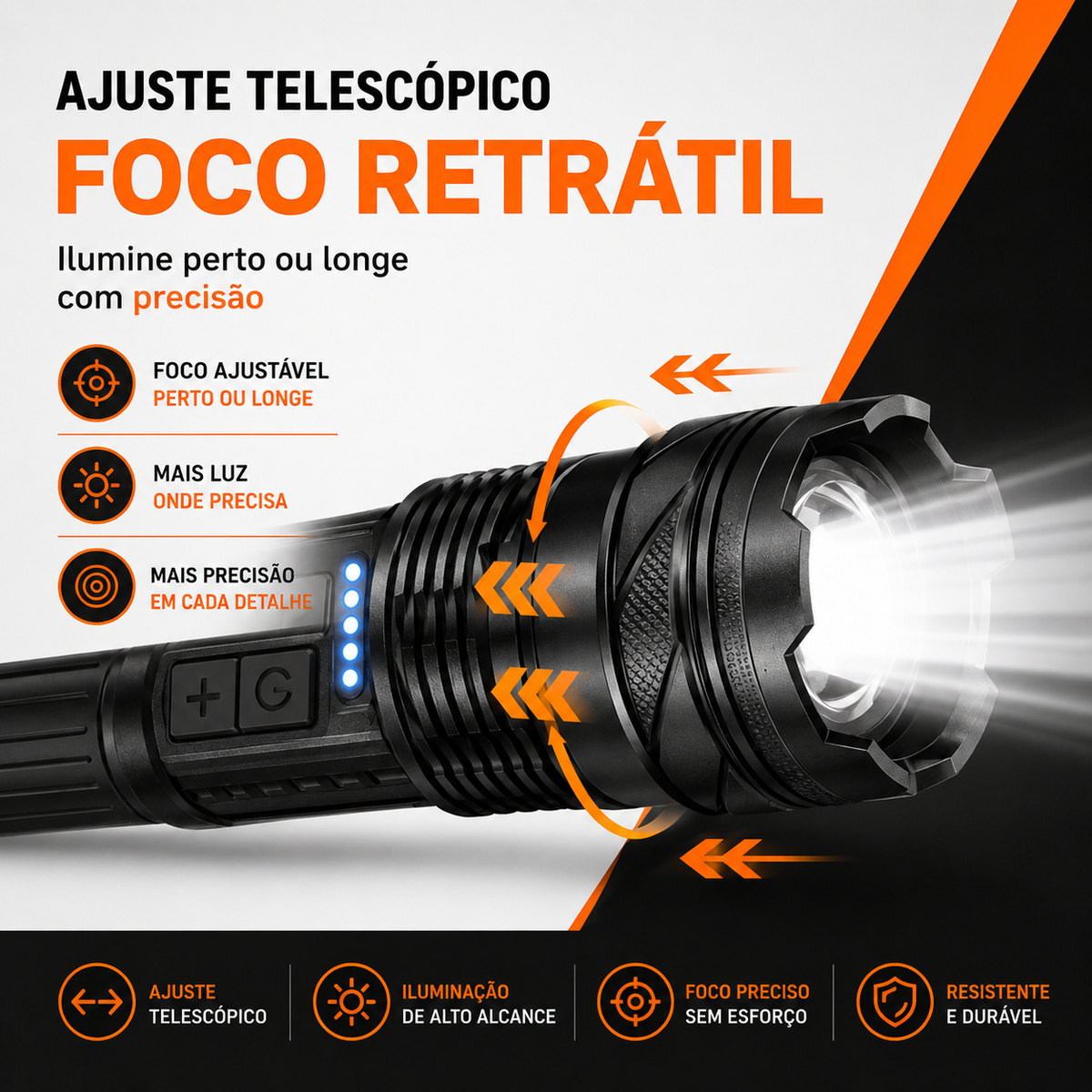 Lanterna Tática Profissional Farol