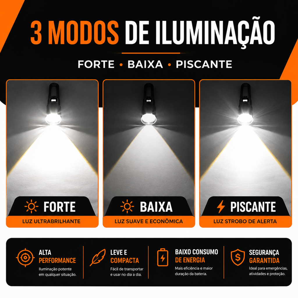 Lanterna Tática Profissional Farol
