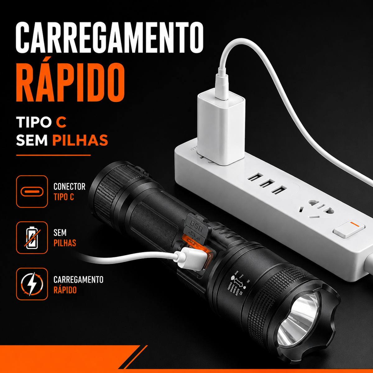 Lanterna Tática Profissional Farol