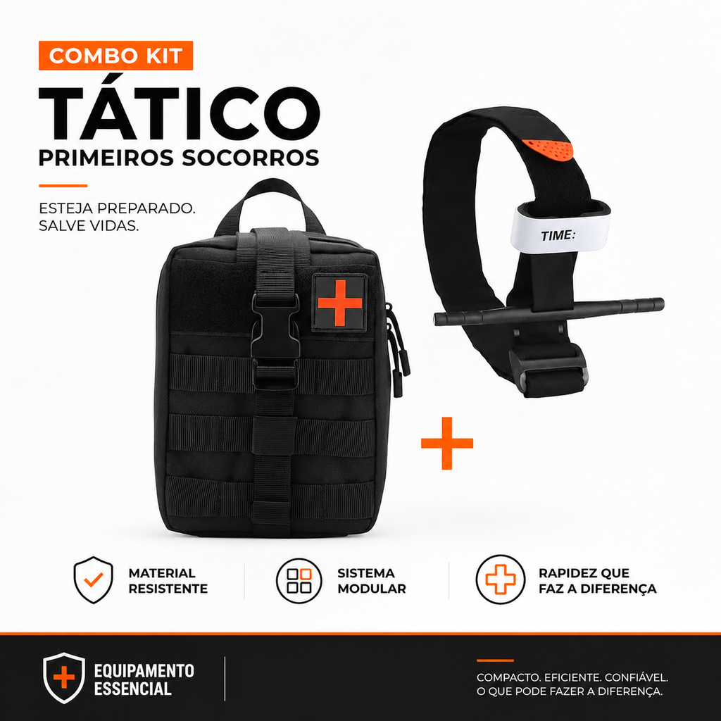 Bolsa APH de Primeiros Socorros + Torniquete 95 cm