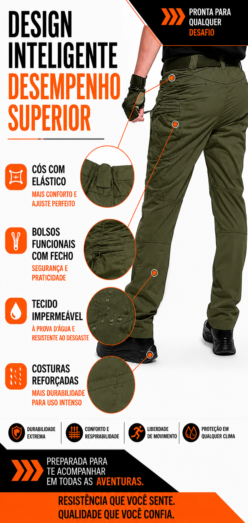 Calça Tática Missão - Verde Oliva