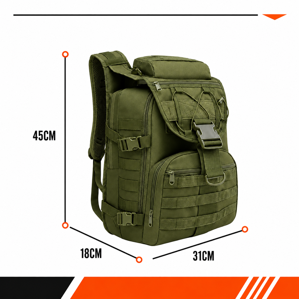 Mochila Tática Assalto 40 Litros - Verde Oliva
