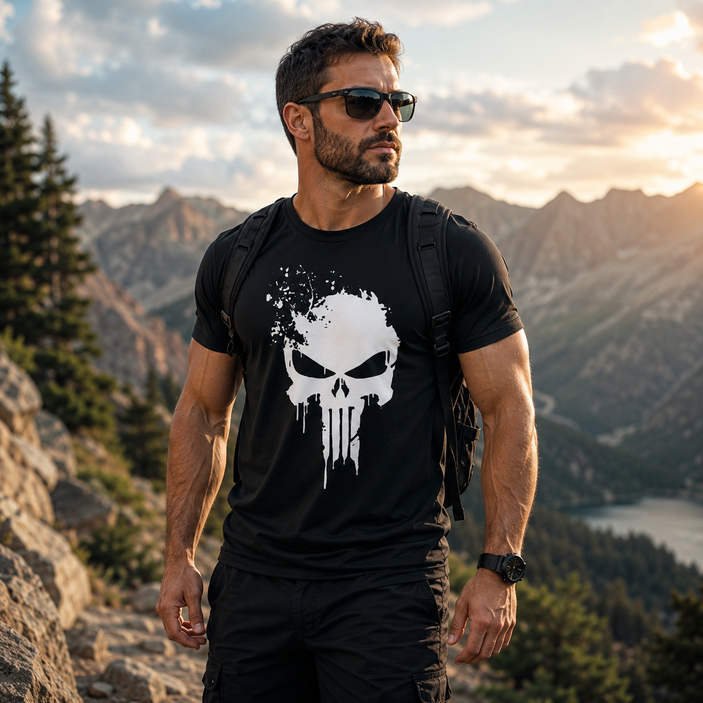 Camiseta Dry Fit Caveira Justiça