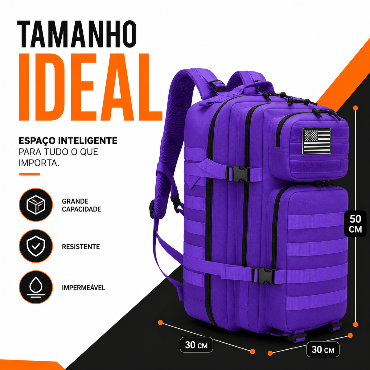 Mochila Tática Recon 50 Litros - Roxa - foto 16
