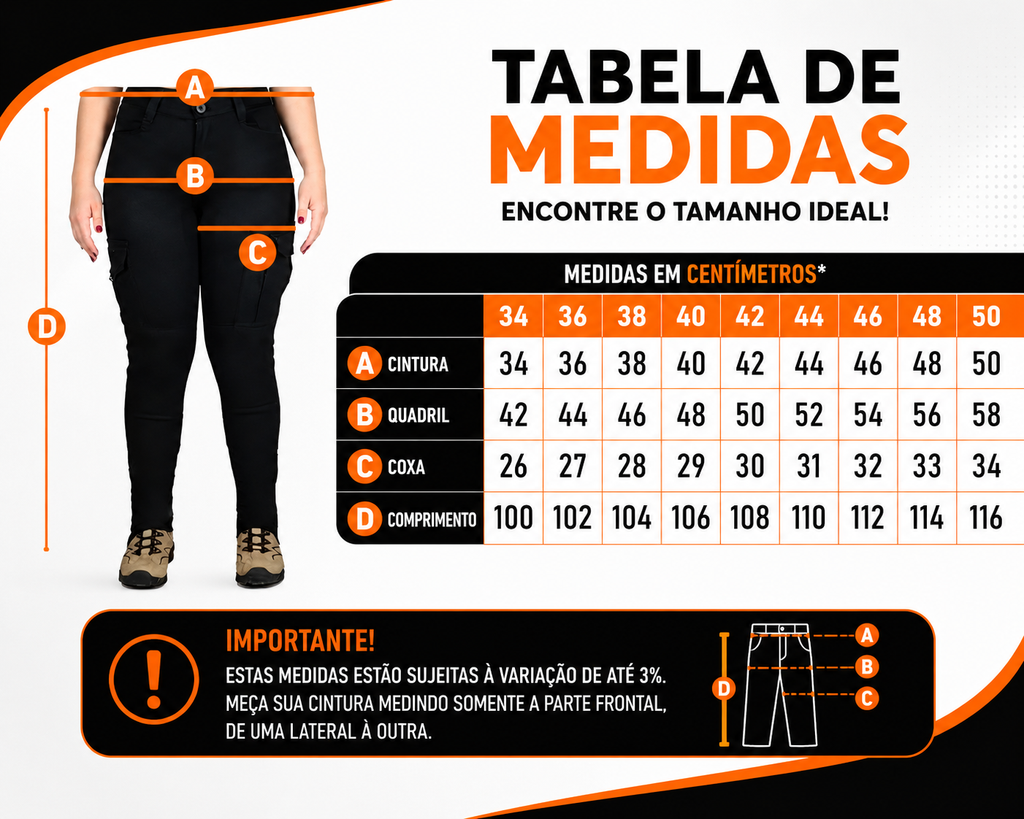Calça Tática Feminina Campo - Cáqui