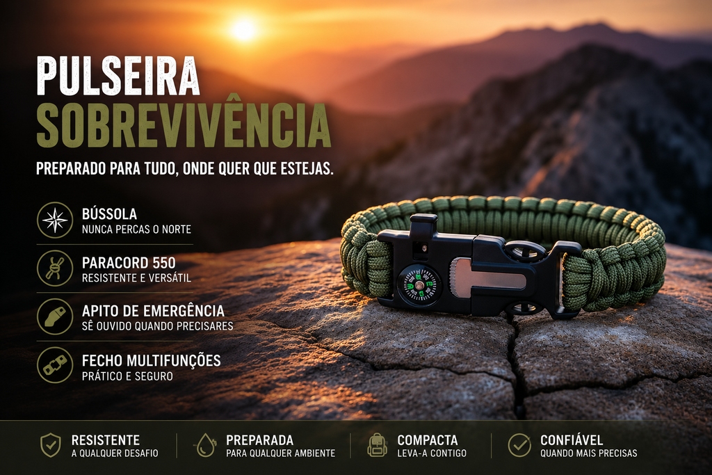Pulseira Tática em Paracord