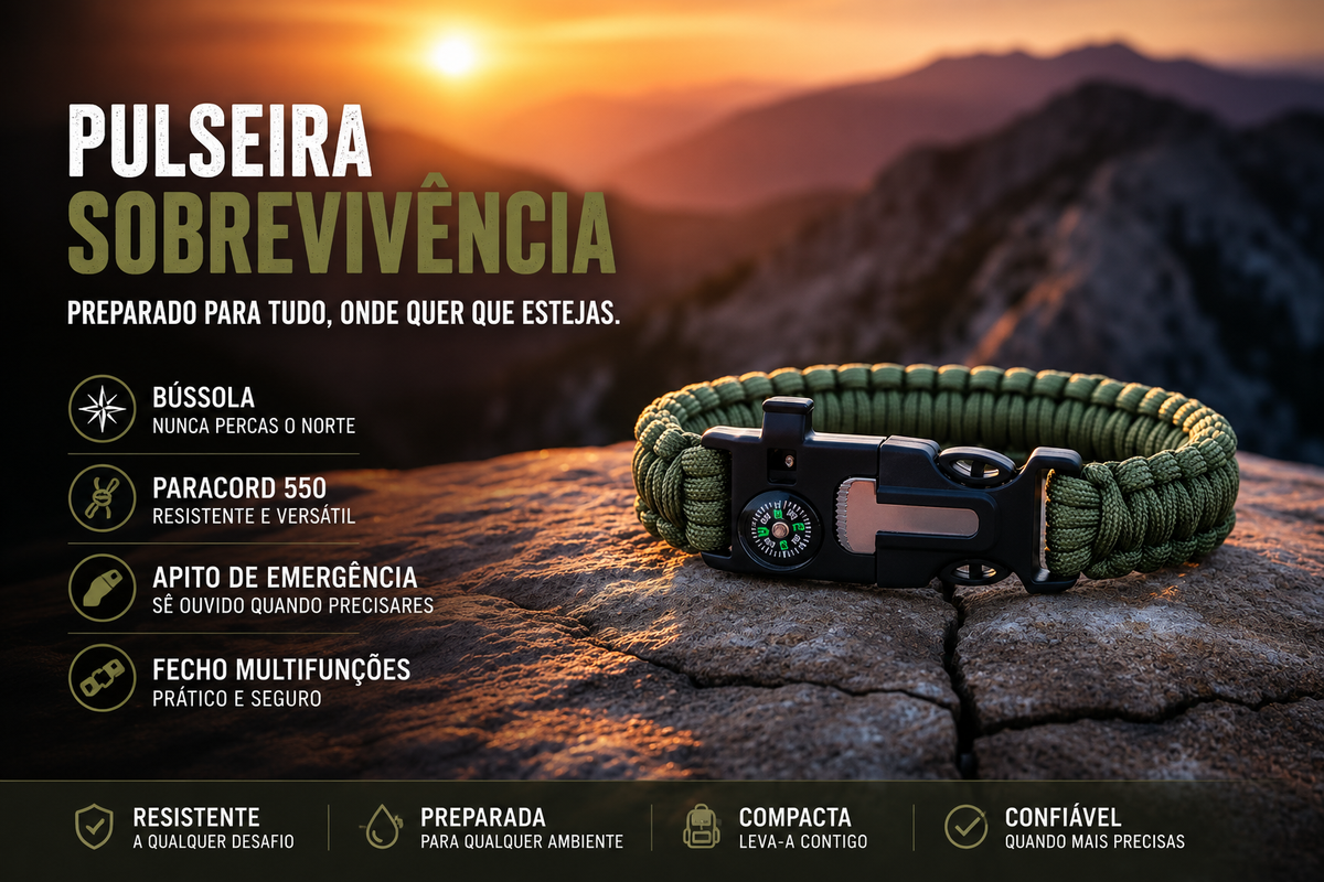 Pulseira Tática em Paracord