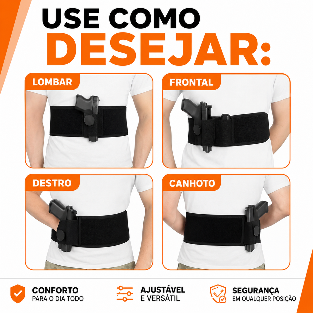 Coldre Abdominal Velado em Neoprene