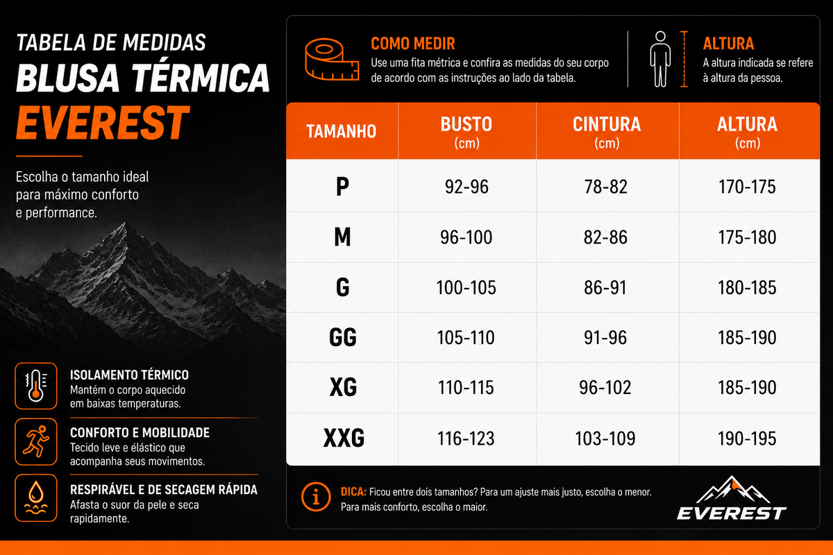 Blusa Térmica Segunda Pele Serra