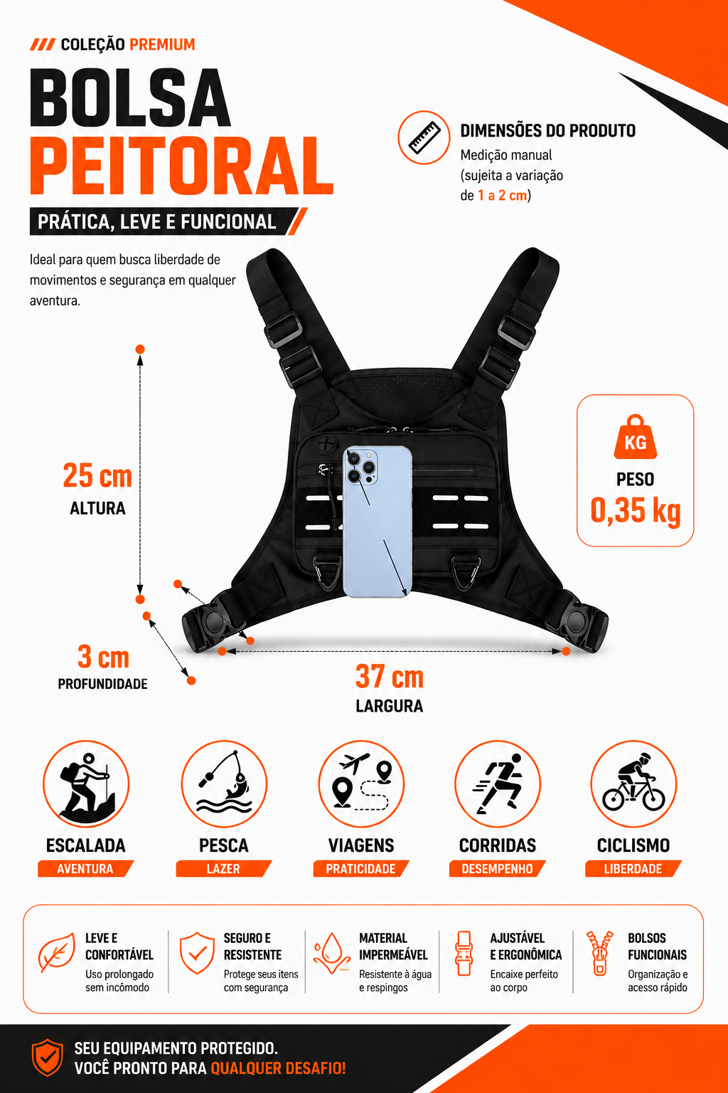 Bolsa Tática Transversal Patrulha