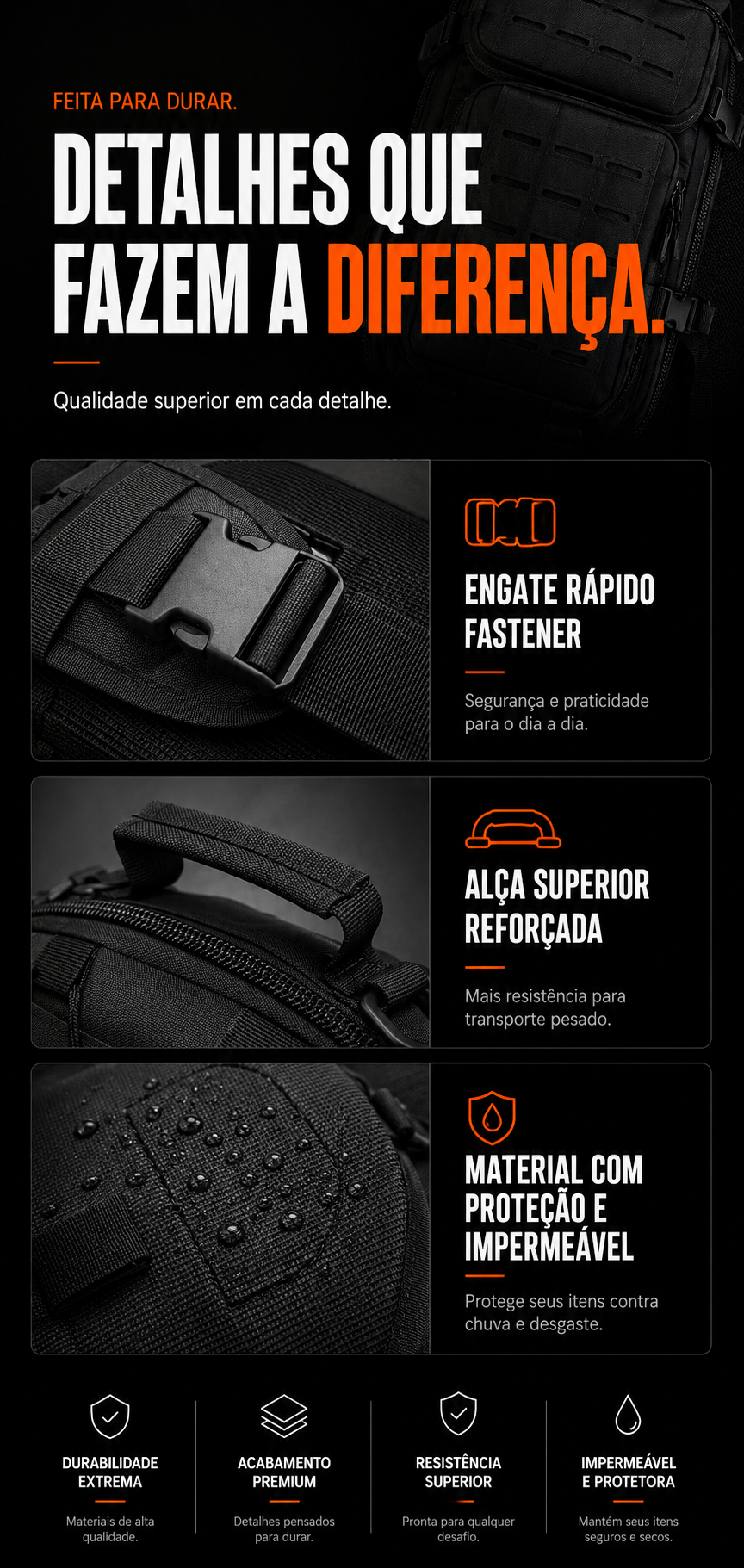 Mochila Transversal Tática Trilha