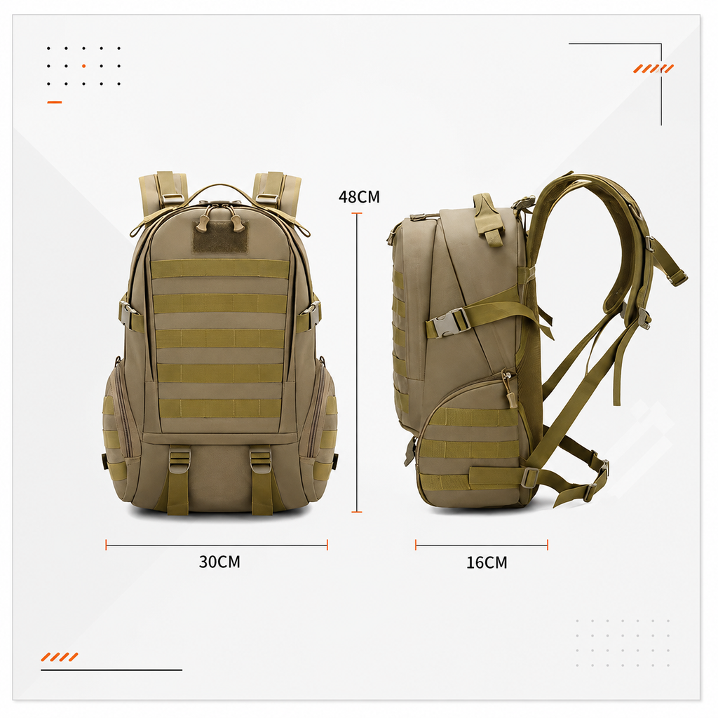 Mochila Tática Ferrão 45 Litros - Cáqui
