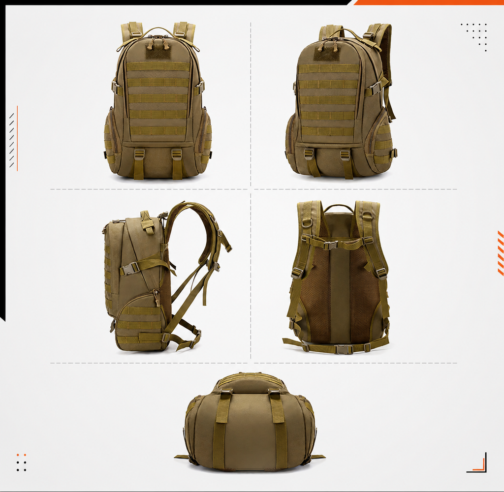 Mochila Tática Ferrão 45 Litros - Cáqui
