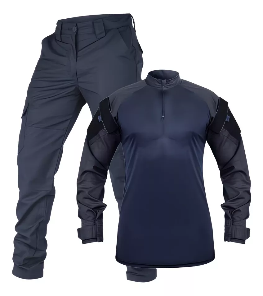 Farda Tática Completa Combat Shirt + Calça - Azul Noturno