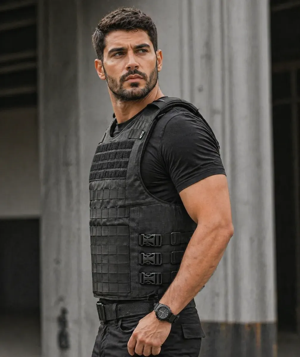 Capa de Colete Modular Slim Leve - Preto