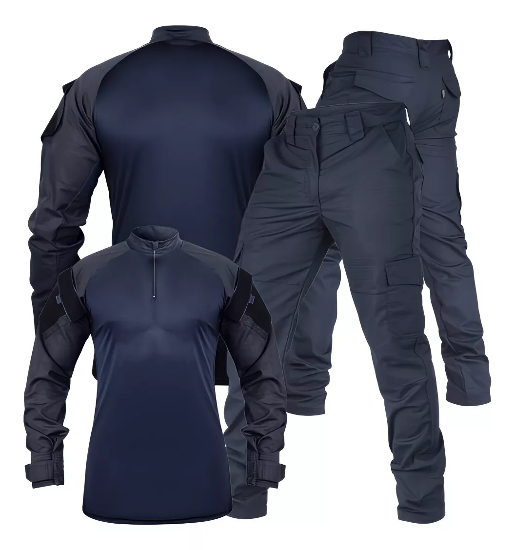 Farda Tática Completa Combat Shirt + Calça - Azul Noturno