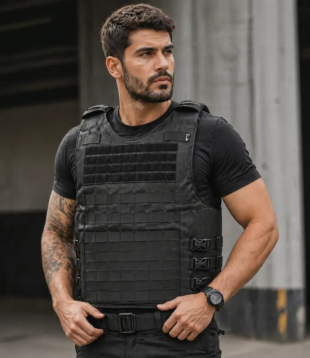 Capa de Colete Modular Slim Leve - Preto