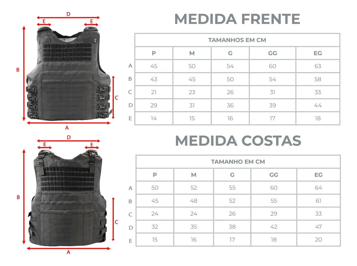 Capa de Colete Modular Slim Leve - Cinza