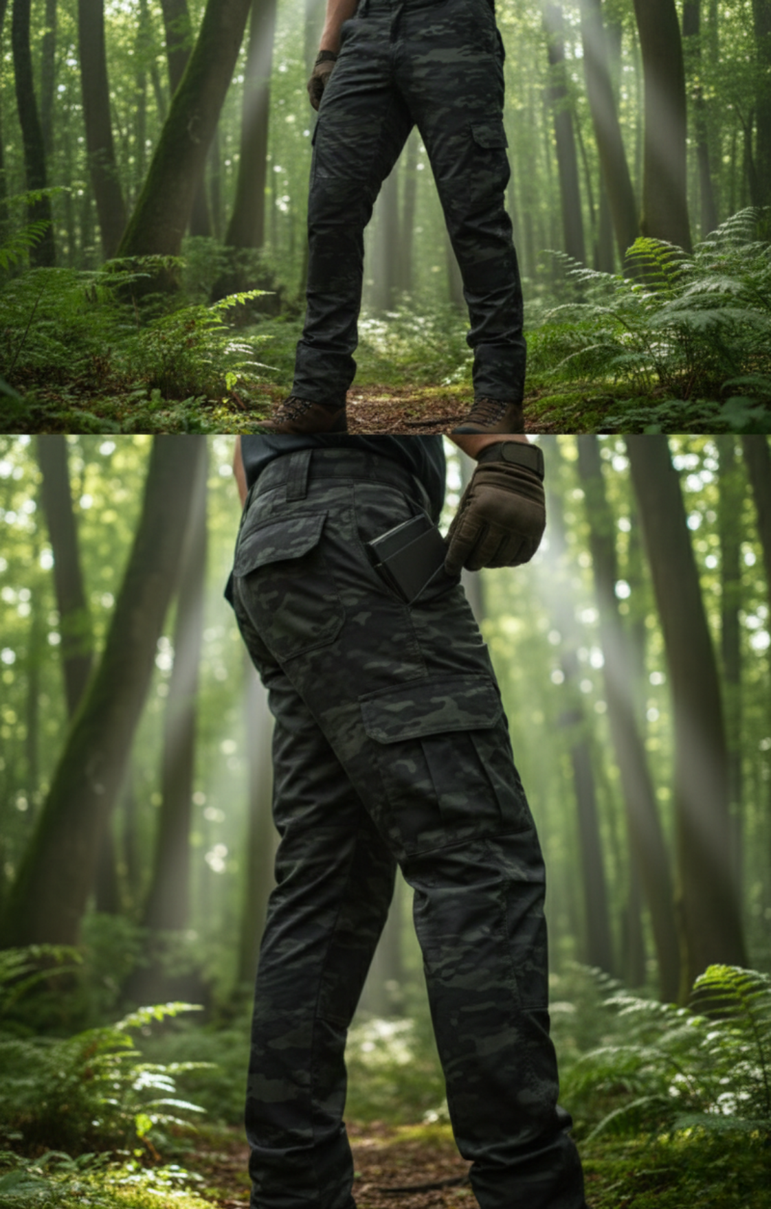 Calça Tática Camuflada Multicam Black