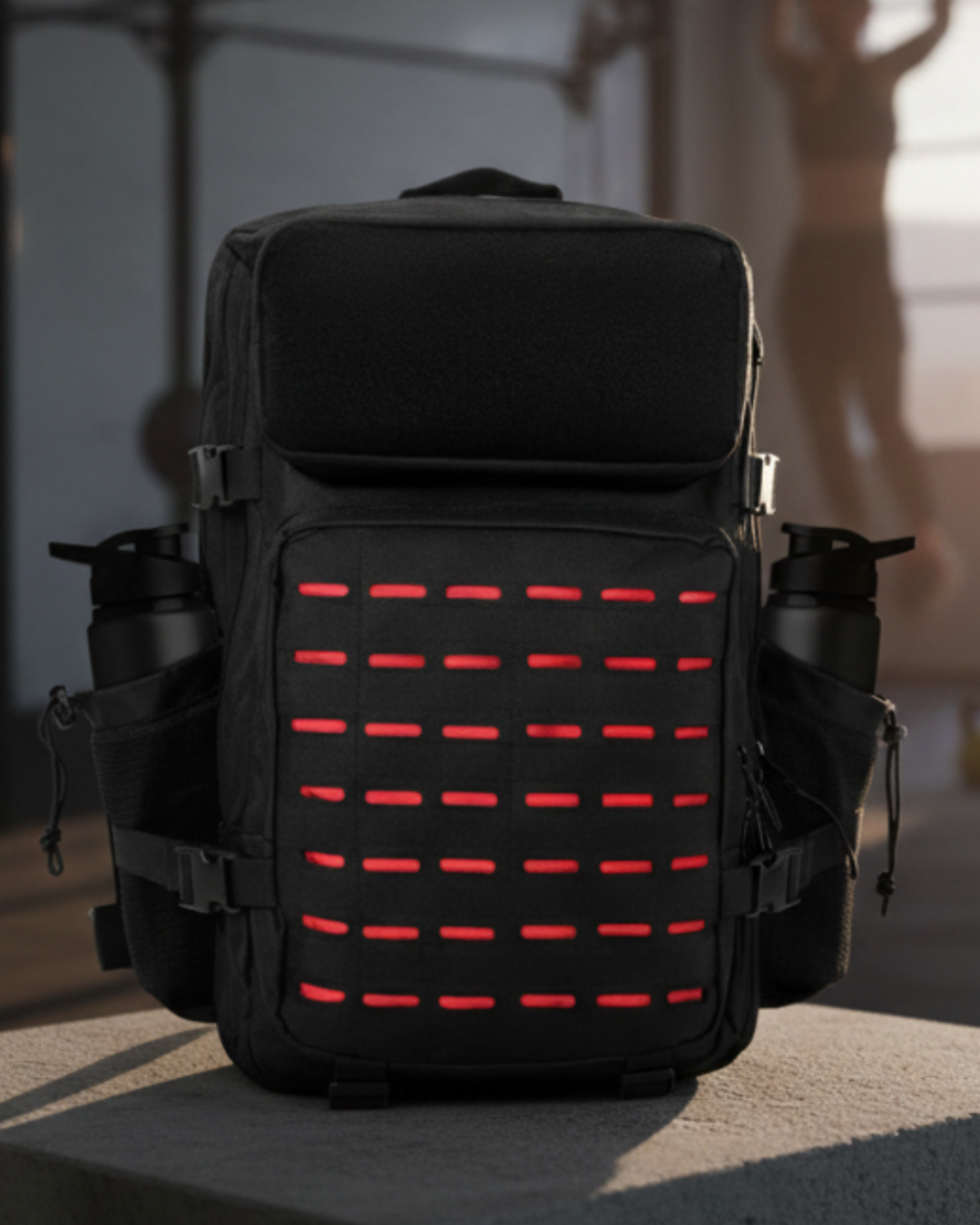 Mochila Andarilho 50 Litros - Preto e Vermelho
