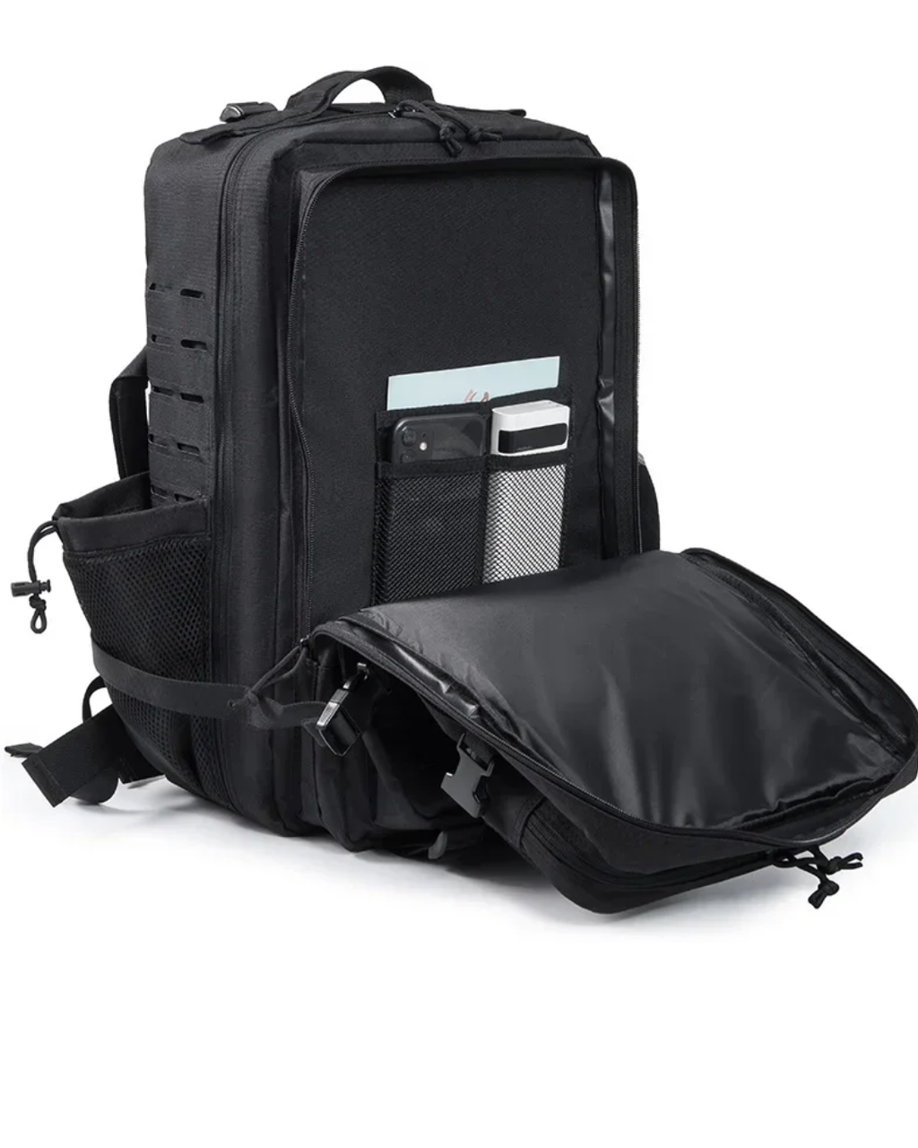 Mochila Andarilho 50 Litros - Preto e Vermelho