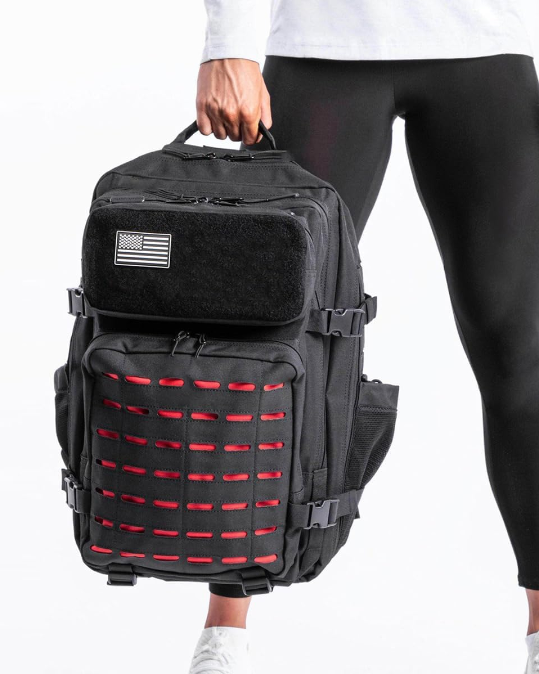 Mochila Andarilho 50 Litros - Preto e Vermelho