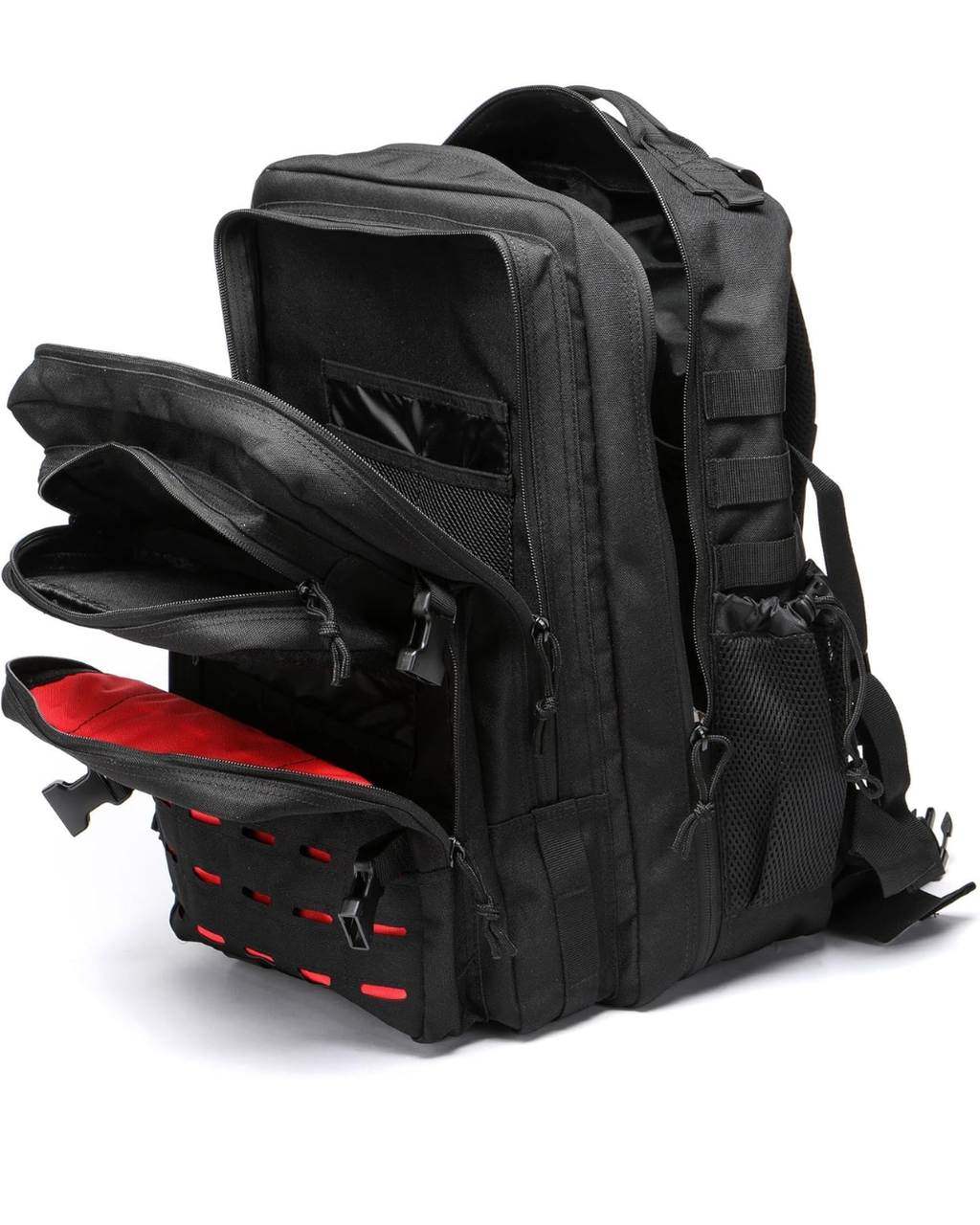 Mochila Andarilho 50 Litros - Preto e Vermelho