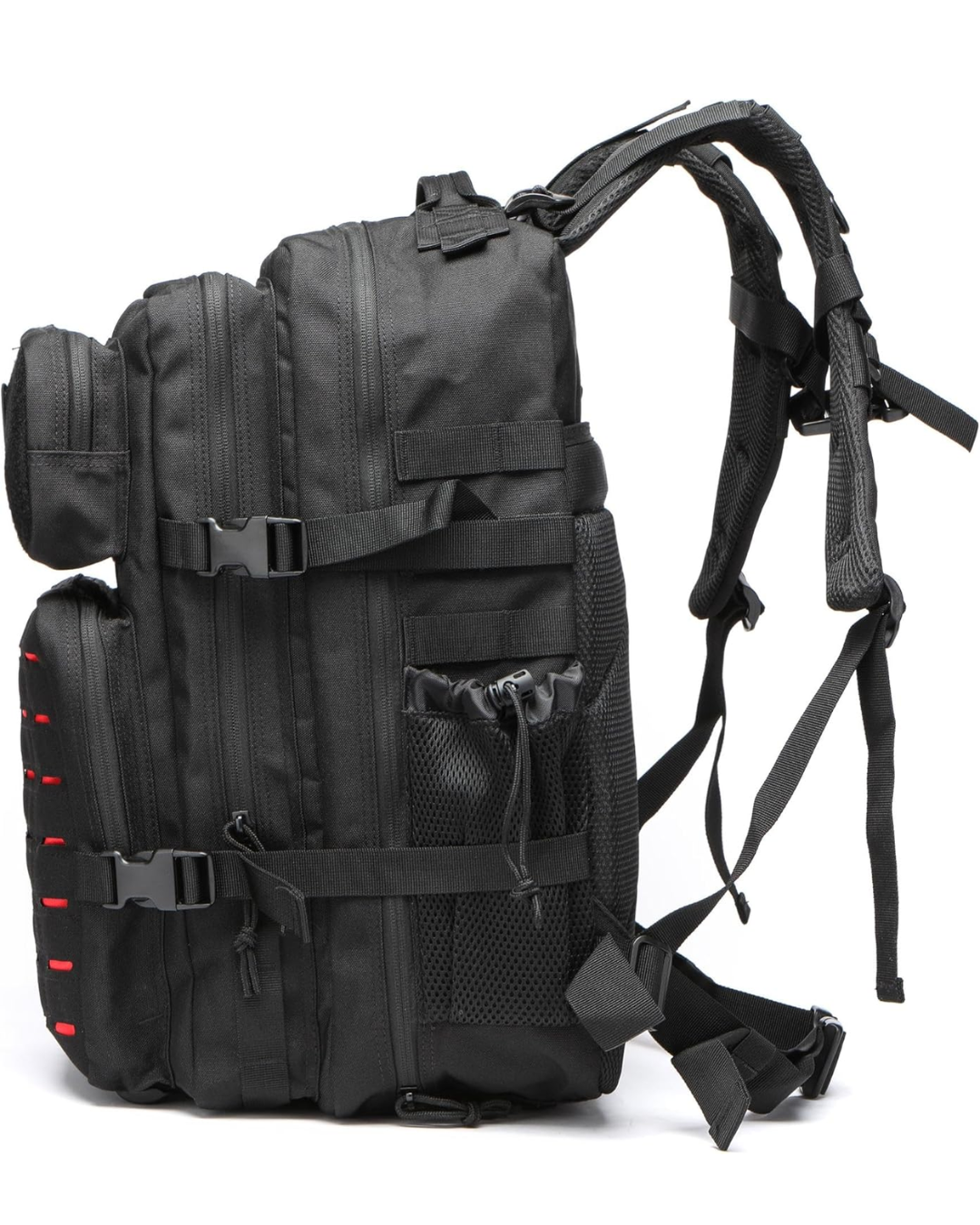 Mochila Andarilho 50 Litros - Preto e Vermelho