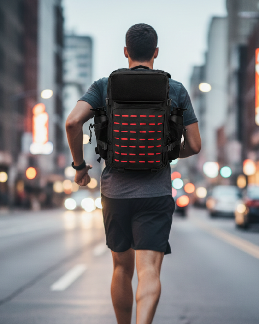 Mochila Andarilho 50 Litros - Preto e Vermelho