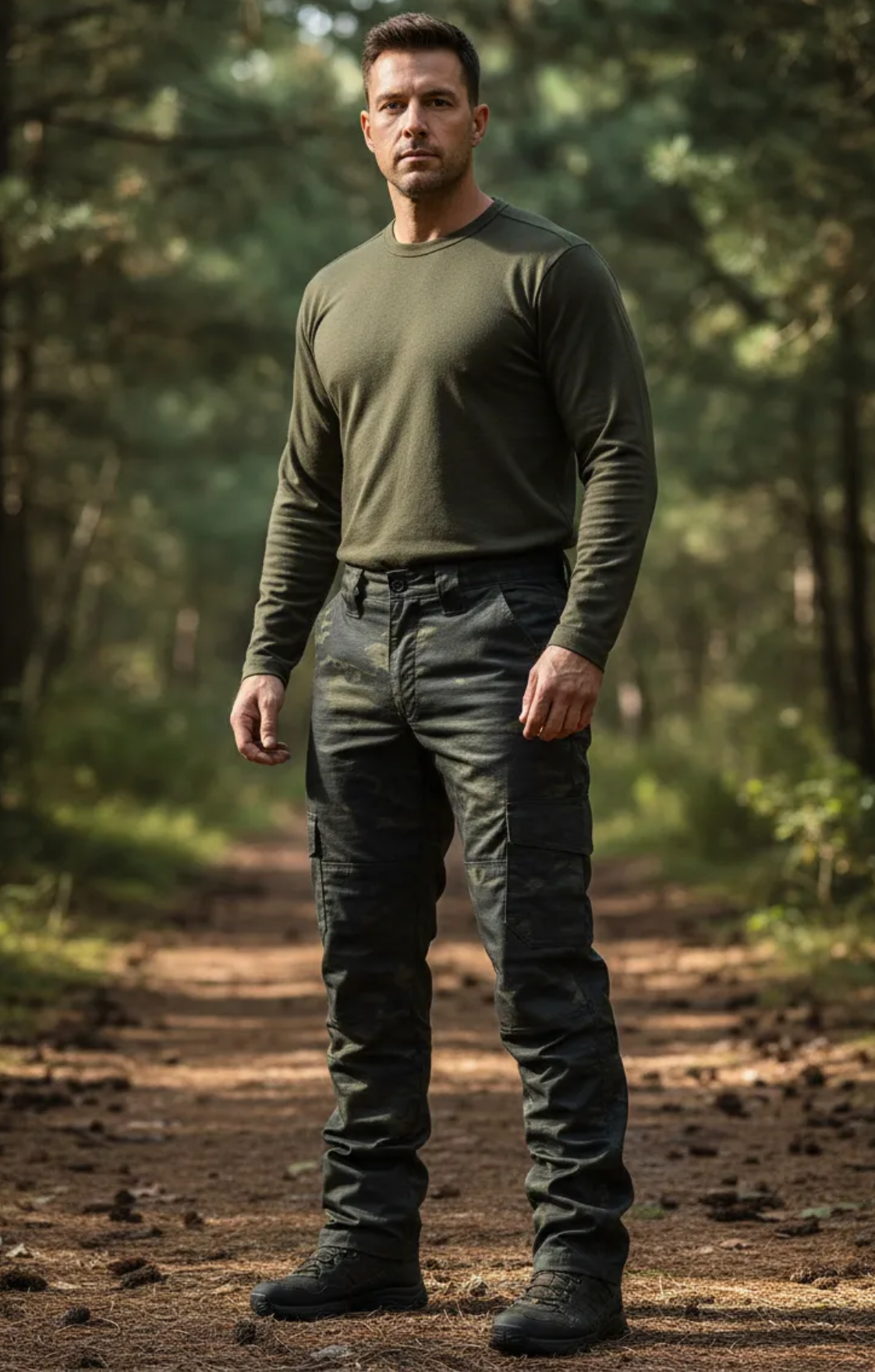 Calça Tática Camuflada Multicam Black