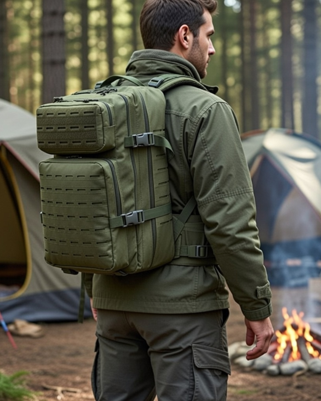 Mochila Tática Âncora 50 Litros - Verde Oliva
