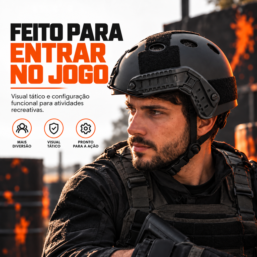 Capacete Tático Modelo Fast