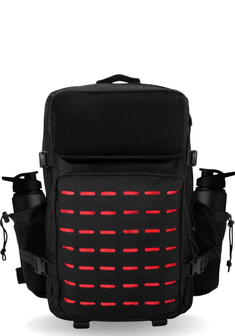 Mochila Andarilho 50 Litros - Preto e Vermelho