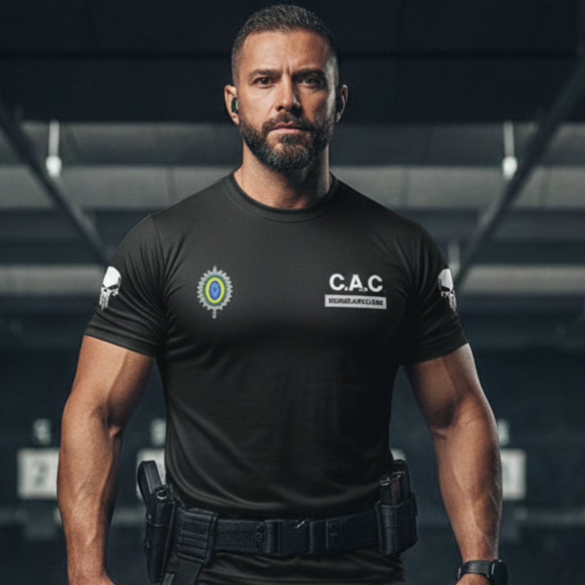 Camiseta Dry Fit CAC Personalizada com Seu Nome - Proteção UV