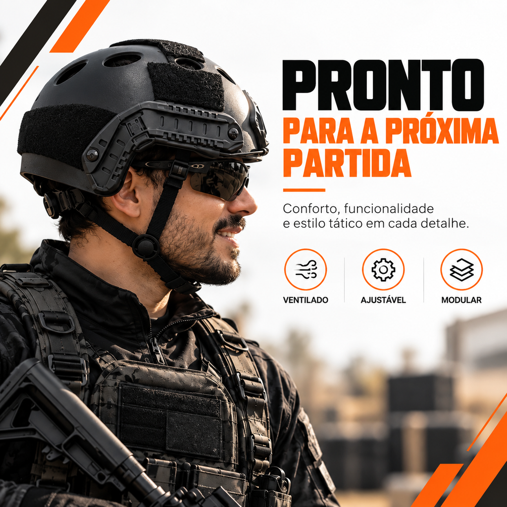 Capacete Tático Modelo Fast