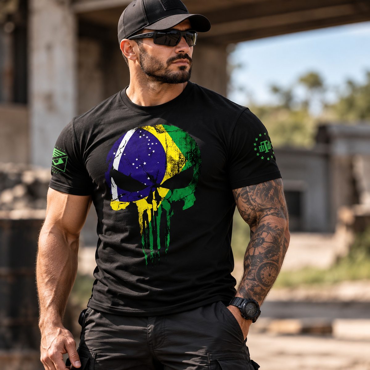 Camiseta Caveira Brasil