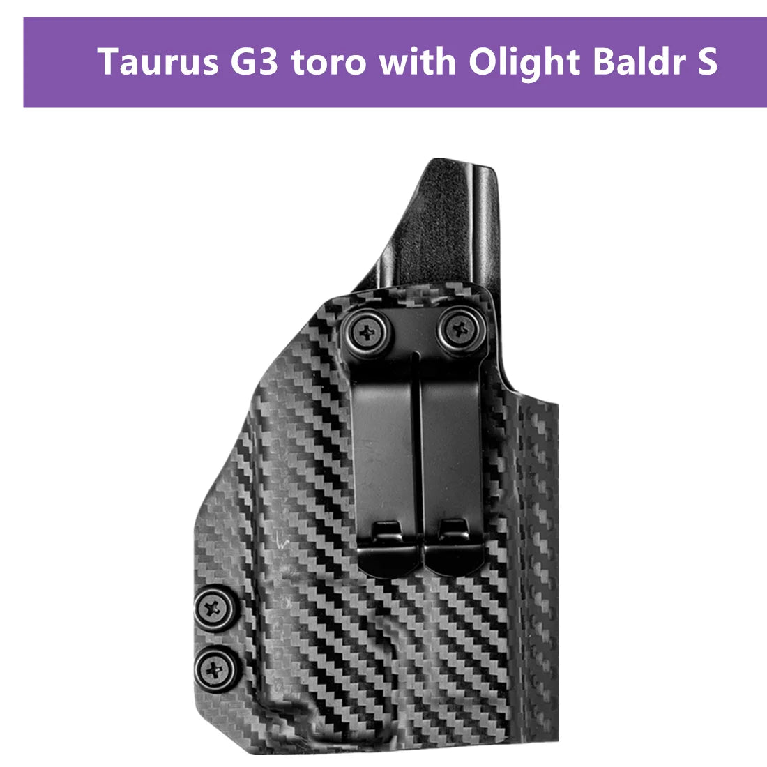 Coldre Velado em Carbono para Taurus G3 TORO com Red Dot e Lanterna