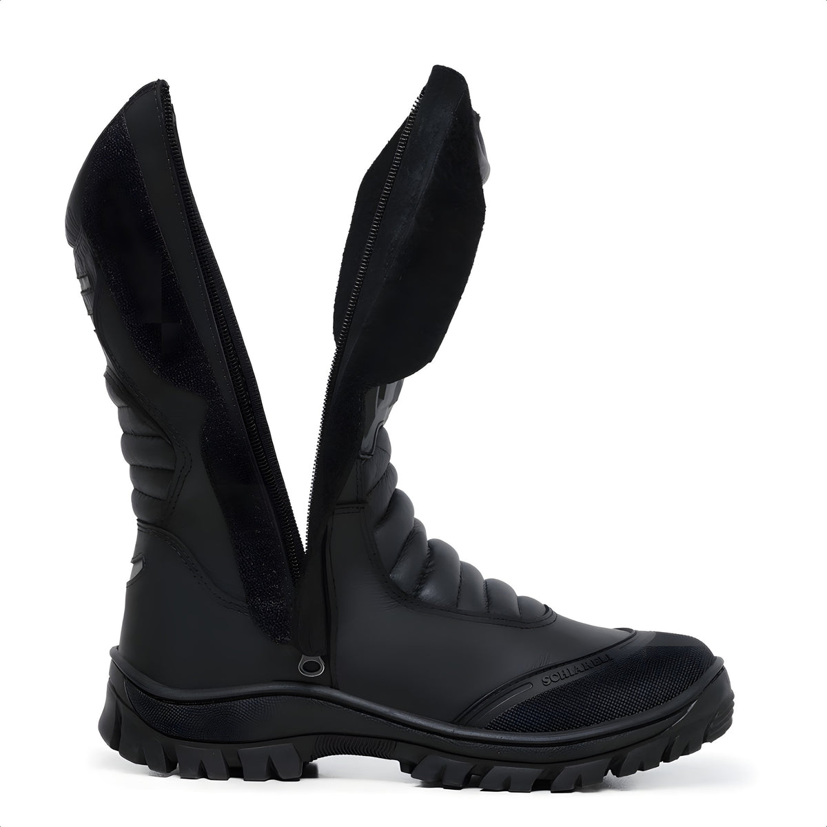 Bota Tática Batedor Cano Longo - zíper aberto