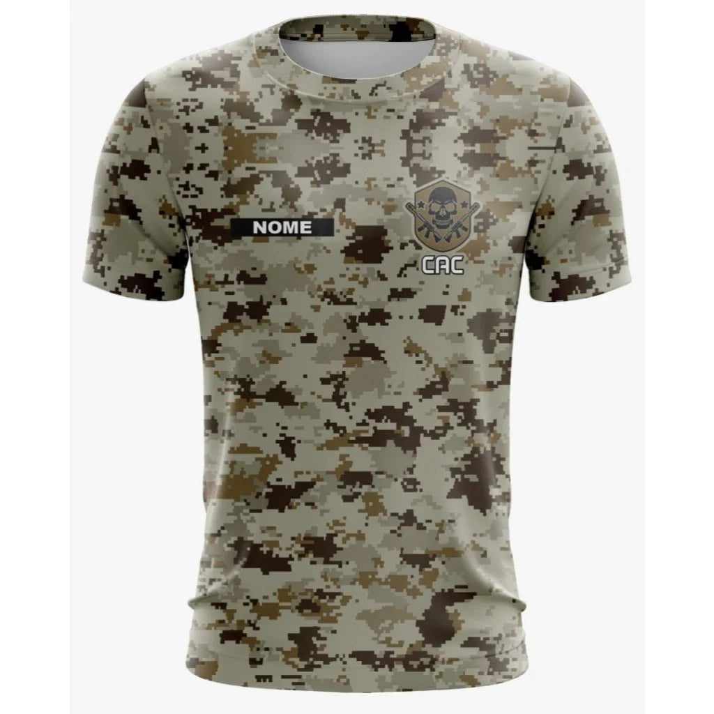 Camiseta Dry Fit CAC Personalizada com Seu Nome - Proteção UV