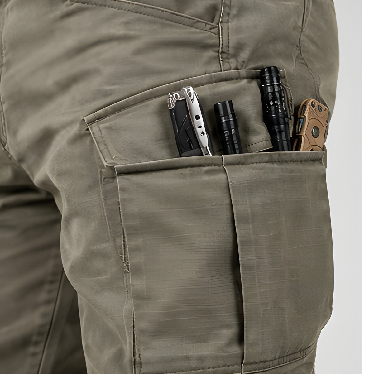 Calça Tática Impermeável Tormenta Cáqui - bolso utilitário