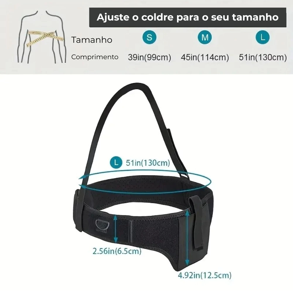 Coldre Axilar e de Cintura Ajustável