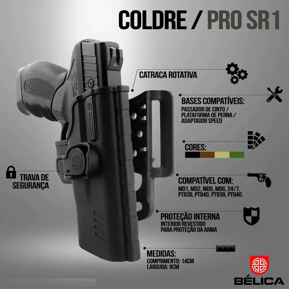 Coldre Ostensivo para Taurus com Revestimento Interno