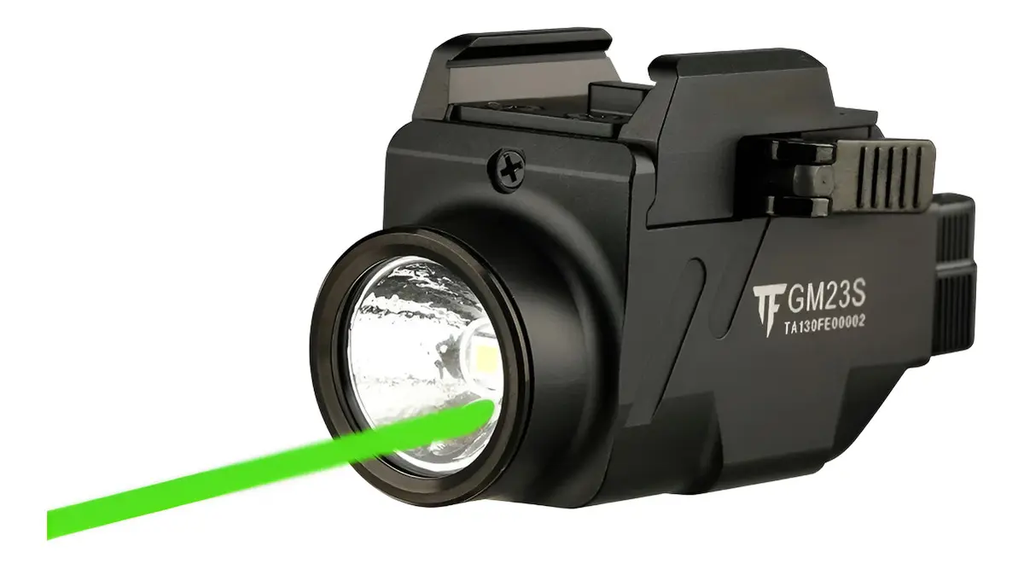 Lanterna Tática com Laser Integrado para Trilho